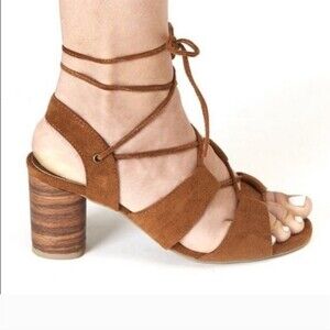 Matisse Block Heel Lace Up City Sandal, Size 10